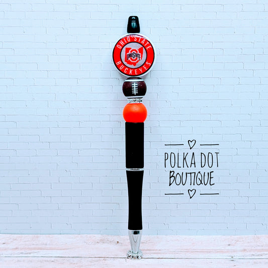 Ohio State Silicone Beaded Pen