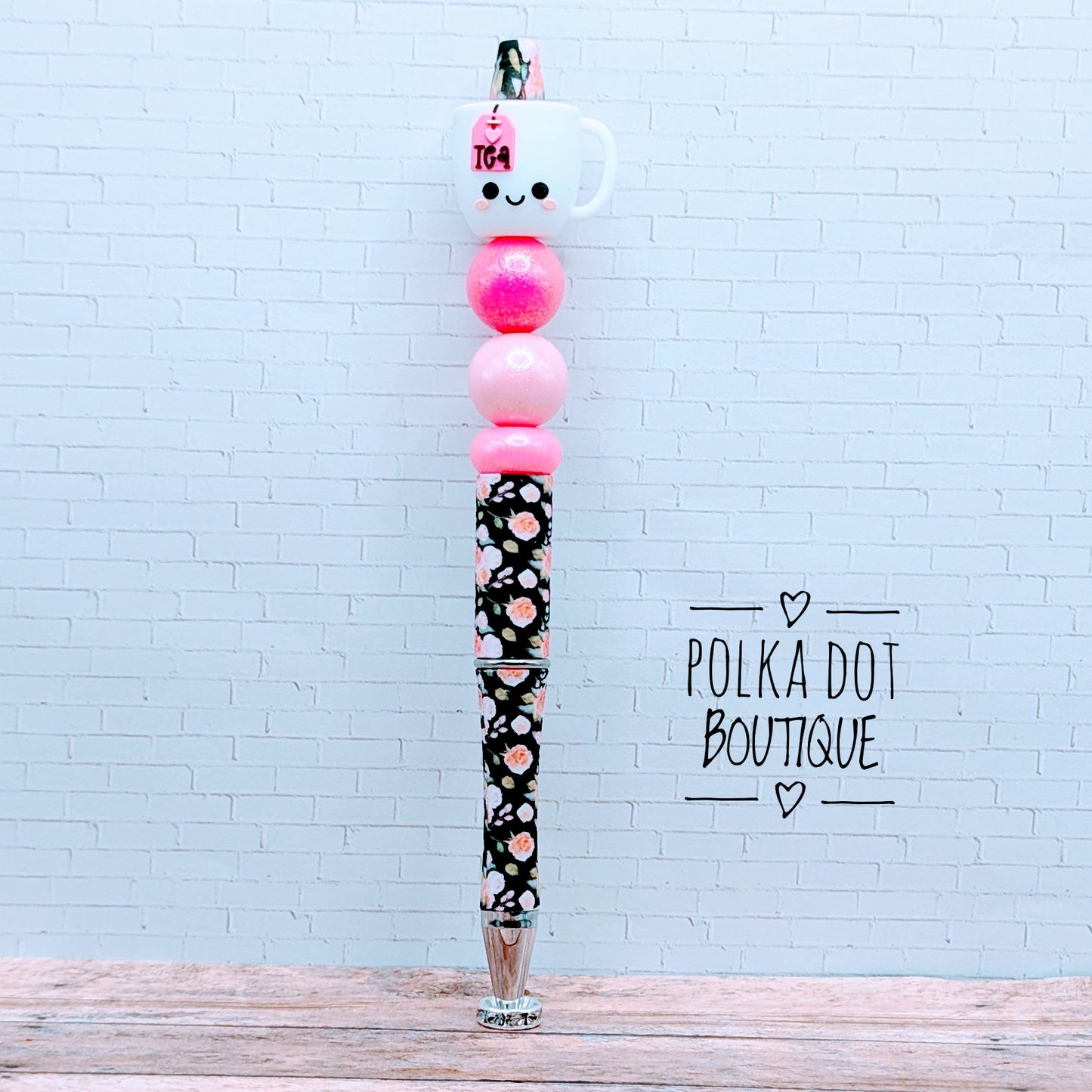 Cup of Tea Silicone Beaded Pen