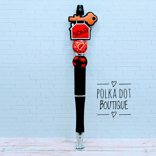 Sold House Key Silicone Beaded Pen