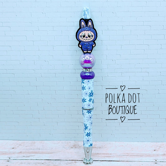 Labubu : Purple Silicone Beaded Pen