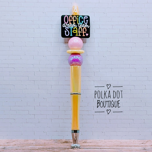 Teacher / Staff : Office Dream Team Silicone Beaded Pen