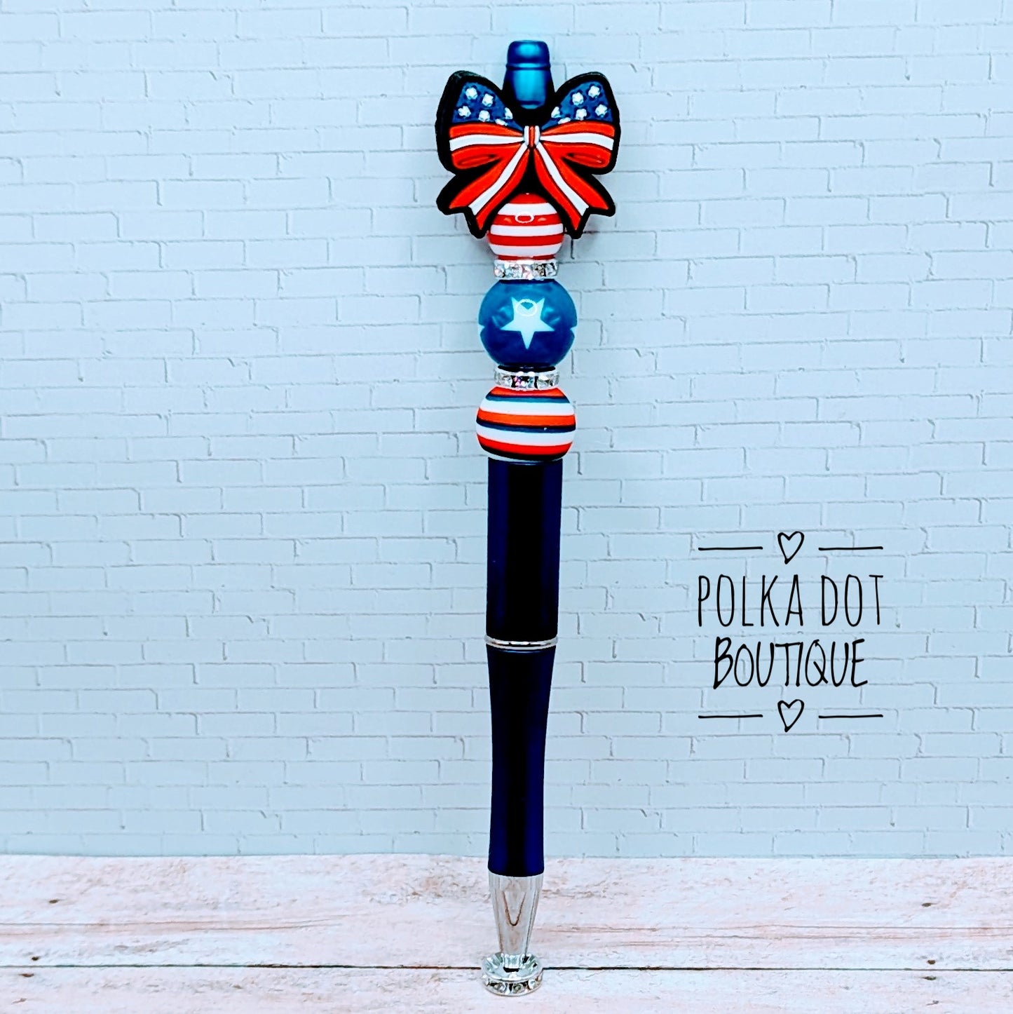 American Bow Silicone Beaded Pen