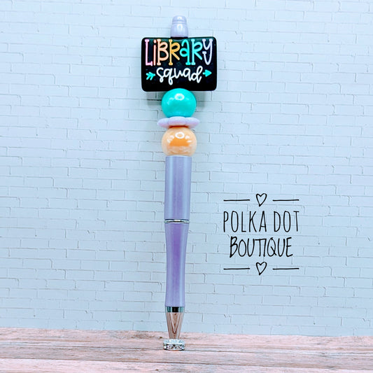 Teacher / Staff : Library Squad Silicone Beaded Pen