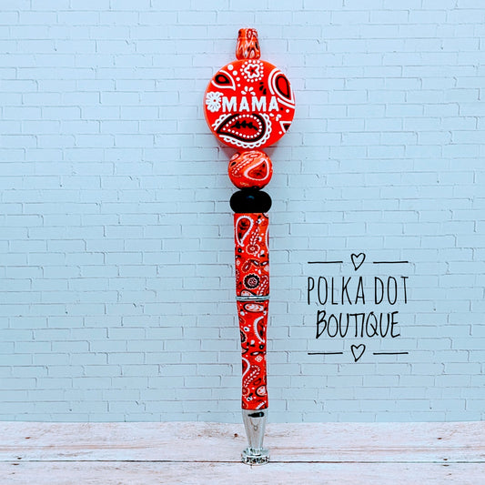 Mama Silicone Beaded Pen
