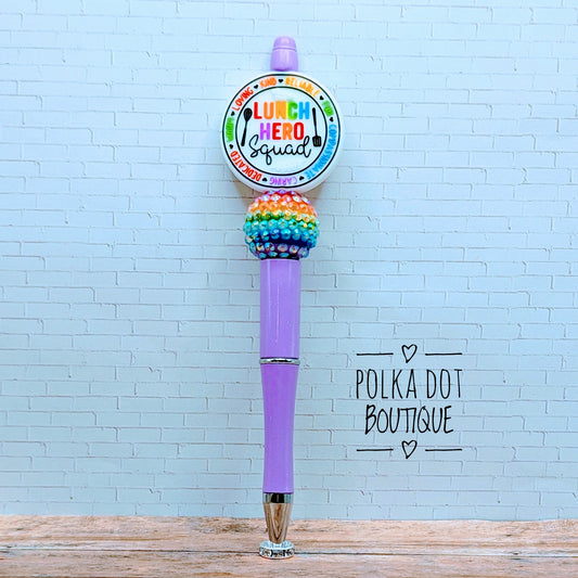 Teacher / Staff : Lunch Hero Squad Silicone Beaded Pen