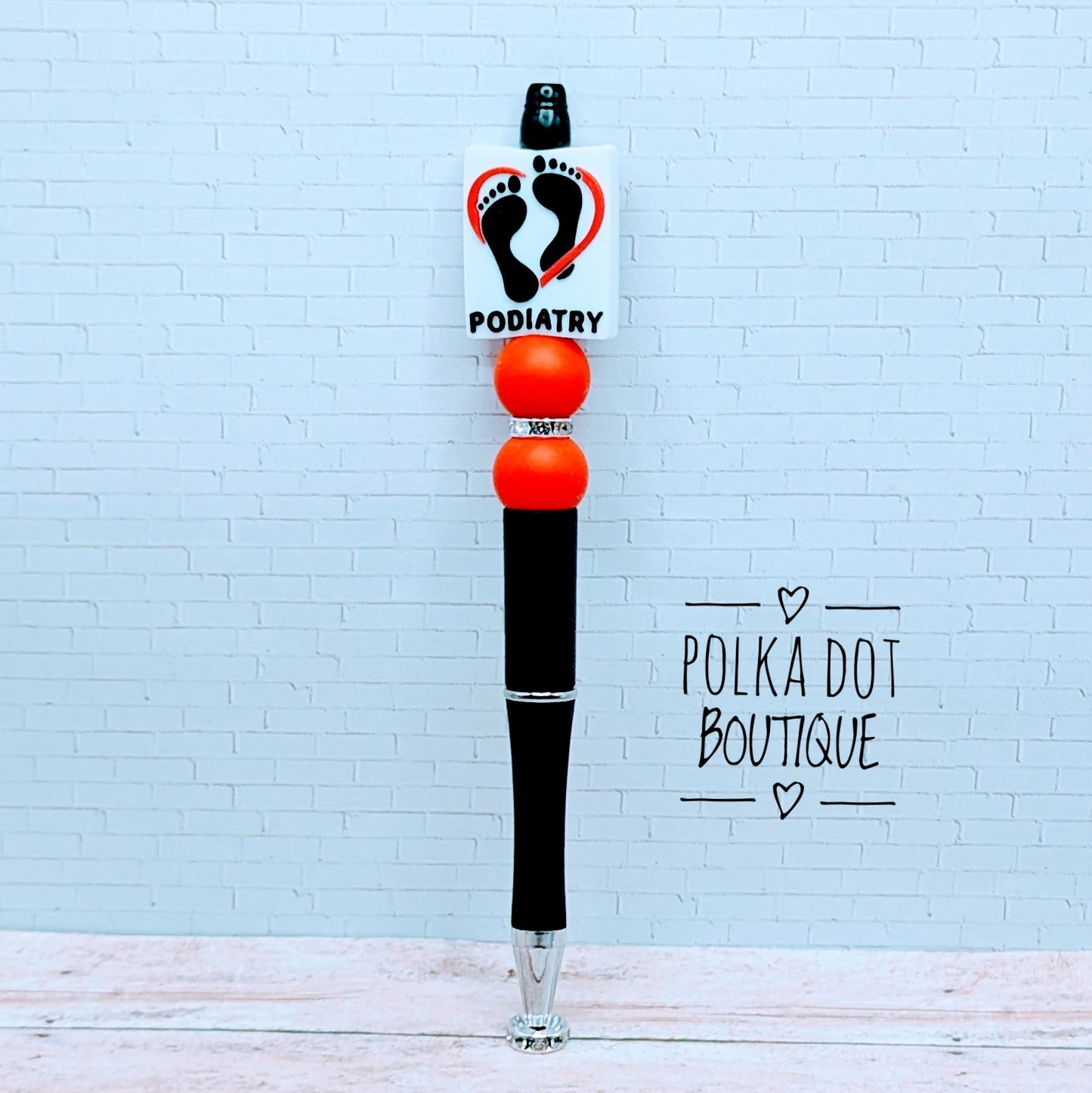 Career : Podiatrist Silicone Beaded Pen