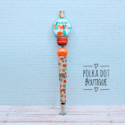 Pen : Give Thanks Silicone Beaded Pen