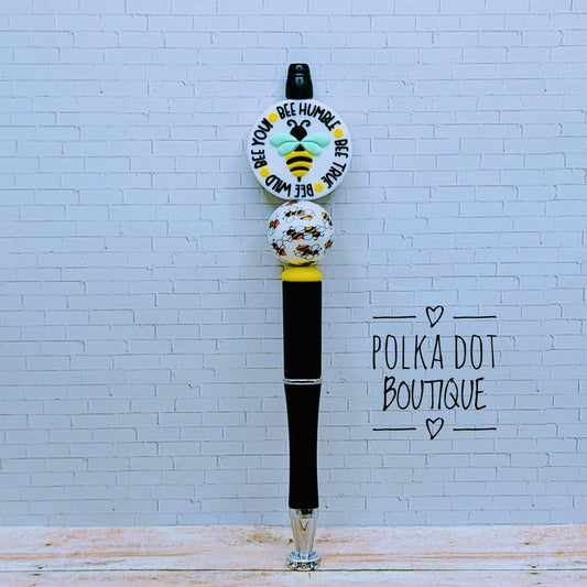 Bee Humble Silicone Beaded Pen