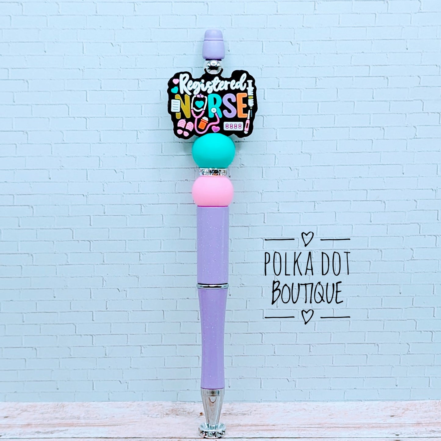 Nurse : Registered Nurse Silicone Beaded Pen