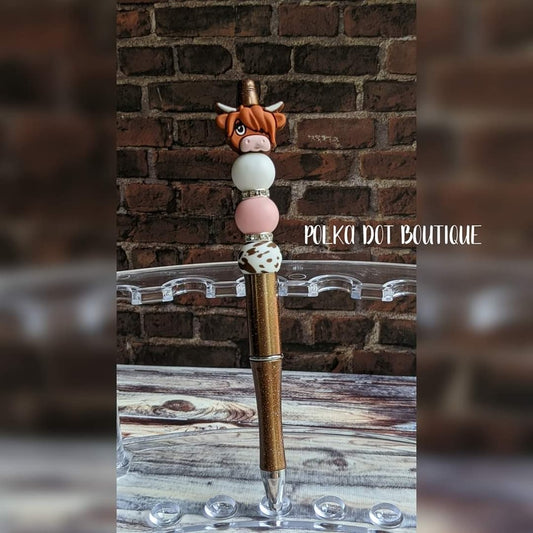 Cow : Hyland Silicone Beaded Pen