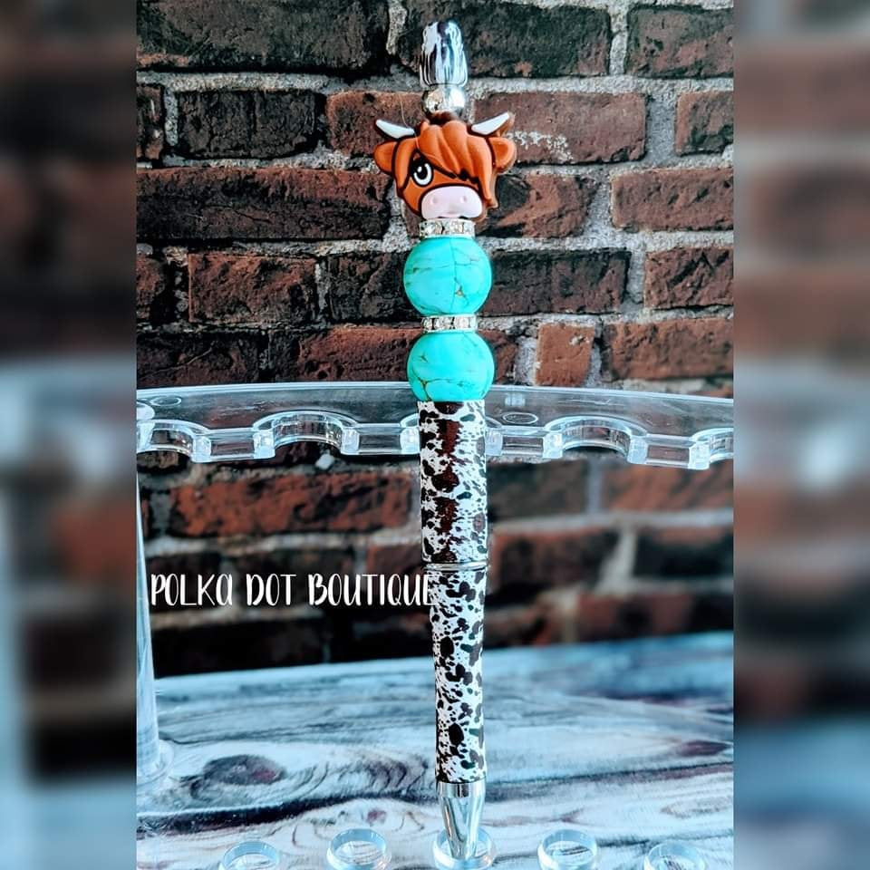 Cow : Hyland Silicone Beaded Pen
