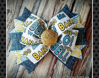 Doo bee doo banana Pinwheel Bow