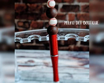 Baseball Silicone Beaded Pen