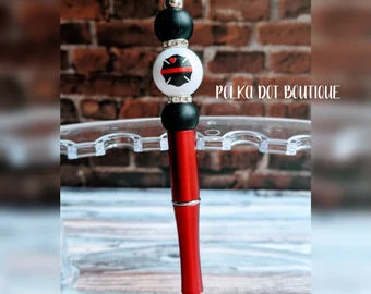 Firefighter Silicone Beaded Pen