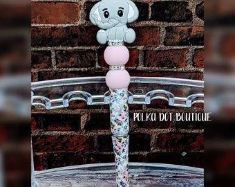 Elephant Silicone Beaded Pen