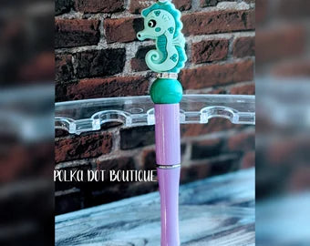 Seahorse Silicone Beaded Pen