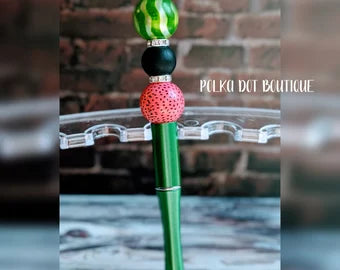 Watermelon Silicone Beaded Pen