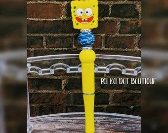 SpongeBob Silicone Beaded Pen