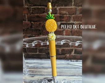 Pineapple Silicone Beaded Pen