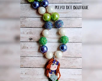 Mermaid Clay Chunky Necklace