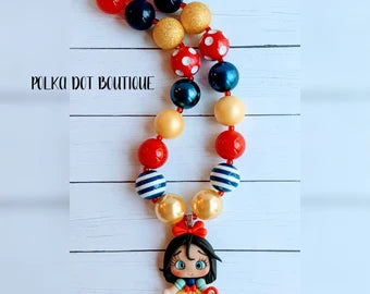 Apple Princess Clay Chunky Necklace