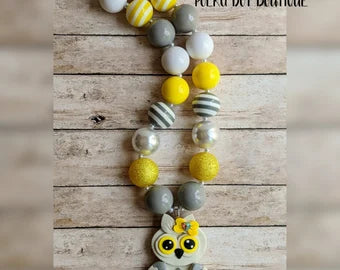 Owl Clay Chunky Necklace