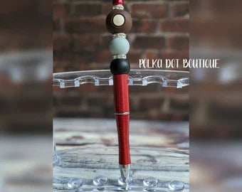 Ohio State Buckeye Silicone Beaded Pen