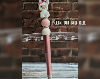 Lamb Silicone Beaded Pen