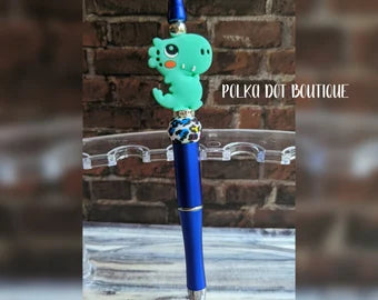 Dinosaur Silicone Beaded Pen