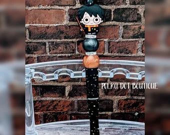 Harry Potter ( black hair) Silicone Beaded Pen