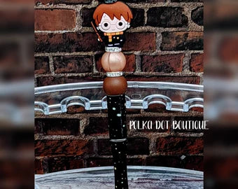 Harry Potter ( brown hair) Silicone Beaded Pen