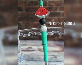 Watermelon Silicone Beaded Pen