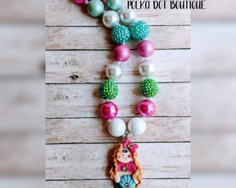 Mermaid Clay Chunky Necklace