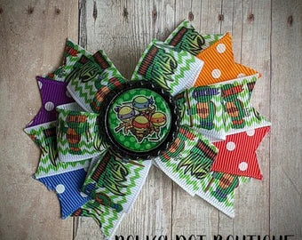 Ninja Turtle Pinwheel Bow