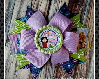 Mother knows best Pinwheel Bow